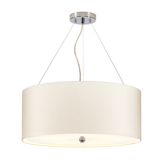 Designer's Lightbox Pearce 22" Pendant with Polished Chrome Ceiling Pan DL-PEARCE22-5LT-IV-PC