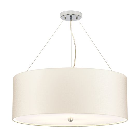 Designer's Lightbox Pearce 26" Pendant with Polished Chrome Ceiling Pan DL-PEARCE26-5LT-IV-PC