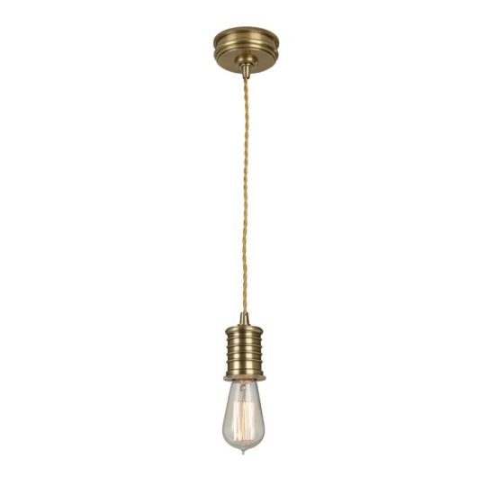 Elstead Lighting Douille 1 Light Pendant - Aged Brass