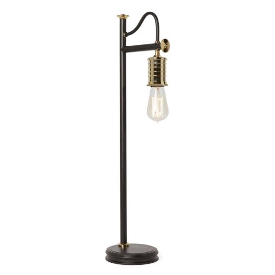 Elstead Lighting Douille 1 Light Table Lamp - Black/Polished Brass