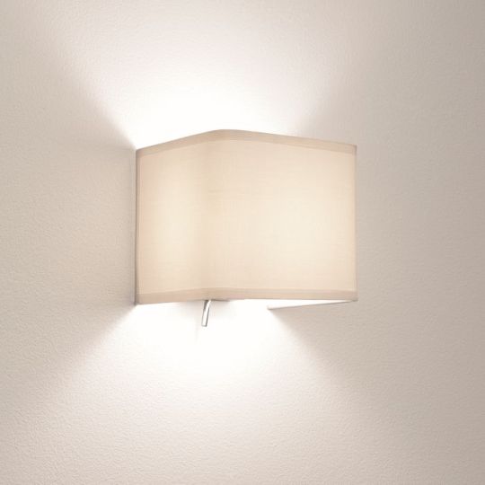 Astro Ashino Indoor Wall Light in White Fabric