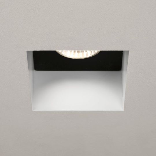 Astro Trimless Square Bathroom Downlight in Matt White