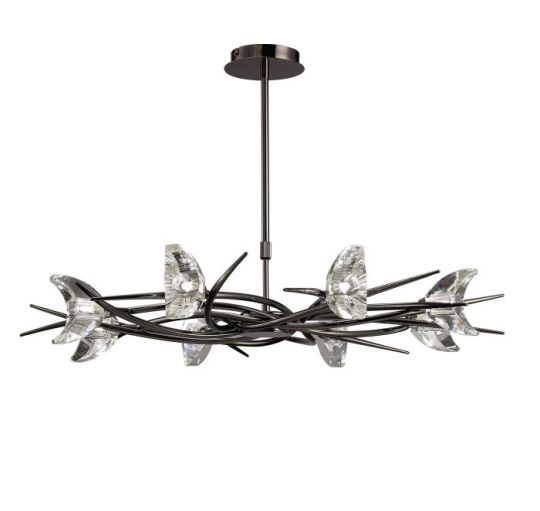 Mantra Eclipse Telescopic 8 Light G9 Black Chrome