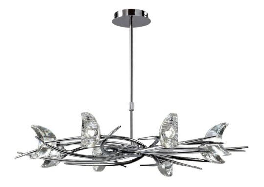 Mantra Eclipse Telescopic 8 Light G9 Polished Chrome