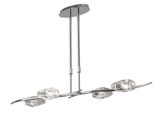 Mantra Eclipse Linear Telescopic 4 Light G9 Bar Polished Chrome
