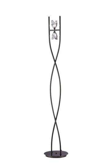 Mantra Eclipse Floor Lamp 2 Light G9 Black Chrome