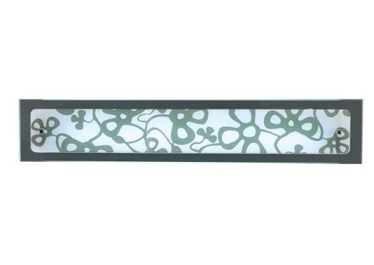 Mantra Euphoria Wall Lamp 1 Light T5 Medium Bar Polished Chrome/Opal White Glass NOT LED/CFL Compatible