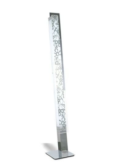 Mantra Euphoria Floor Lamp 2 Light T5 Polished Chrome/Opal White Glass NOT LED/CFL Compatible