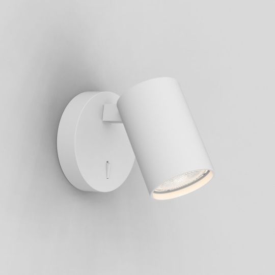 Astro Ascoli Single Switched Indoor Reading Light in Textured White (1286010)