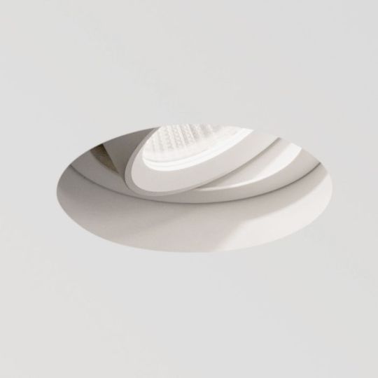 Astro Trimless Round Adjustable LED Indoor Downlight in Textured White