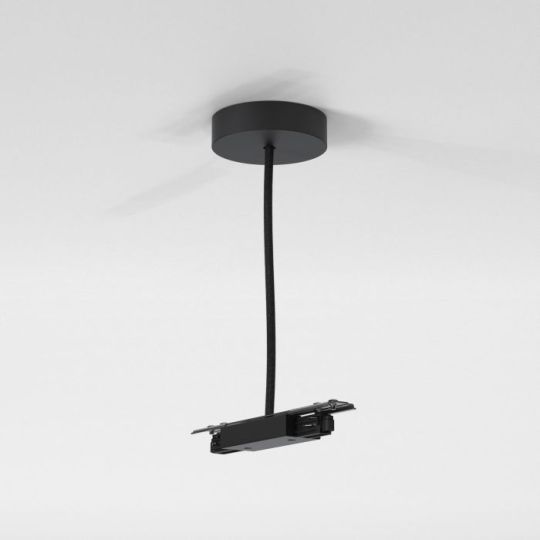 Astro Track Suspension Central Live Supply Track in Matt Black