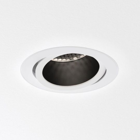 Astro Pinhole Slimline Round Flush Adjustable Fire-Rated Indoor Downlight in Matt White