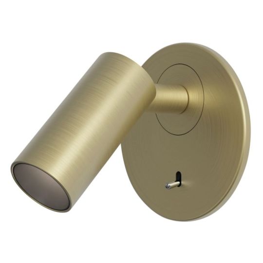 Astro Micro Recess Switched Reading Light in Matt Gold