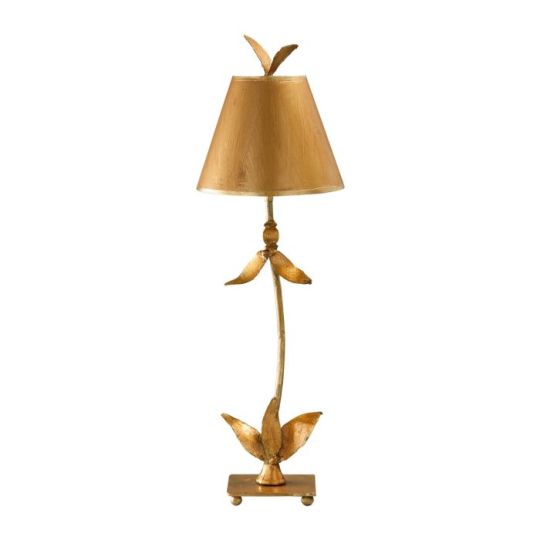 Flambeau Red Bell 1 Light Table Lamp - Gold Leaf