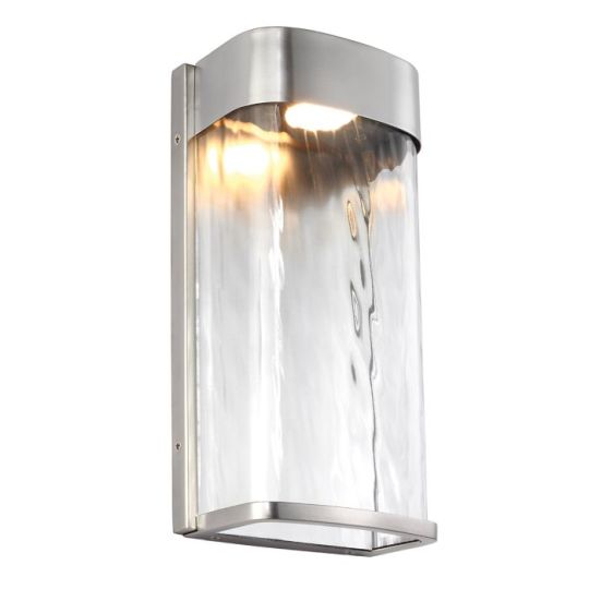 Feiss Bennie 1 Light Large Led Wall Light - Painted Brushed Steel