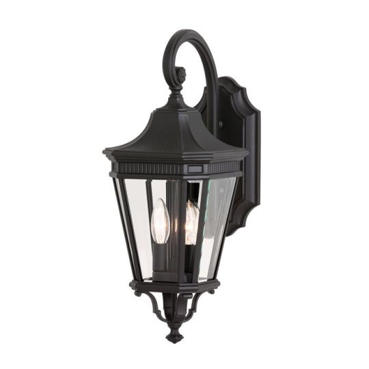 Feiss Cotswold Lane 2 Light Medium Wall Lantern - Black