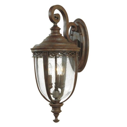 Feiss English Bridle 3 Light Large Wall Lantern - British Bronze