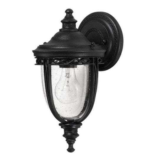 Feiss English Bridle 1 Light Small Wall Lantern - Black