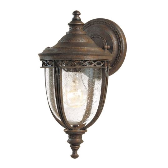 Feiss English Bridle 1 Light Small Wall Lantern - British Bronze