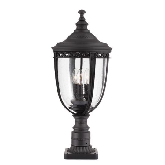 Feiss English Bridle 3 Light Large Pedestal - Black