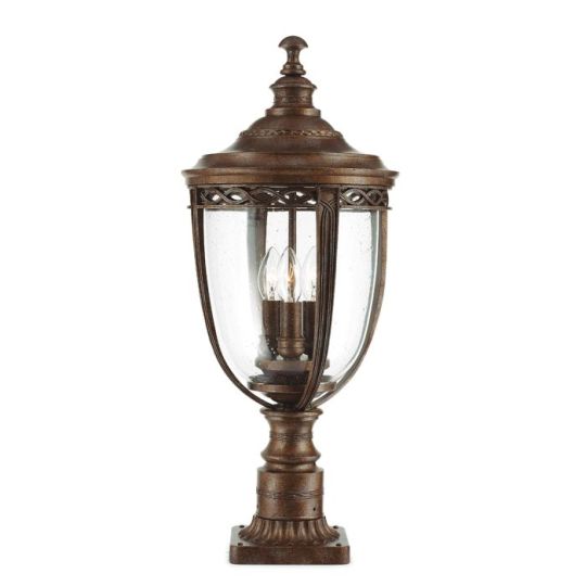 Feiss English Bridle 3 Light Large Pedestal - British Bronze