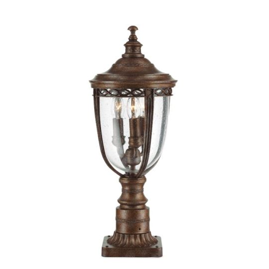 Feiss English Bridle 3 Light Medium Pedestal - British Bronze