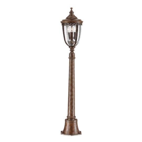 Feiss English Bridle 3 Light Medium Pillar Lantern - British Bronze