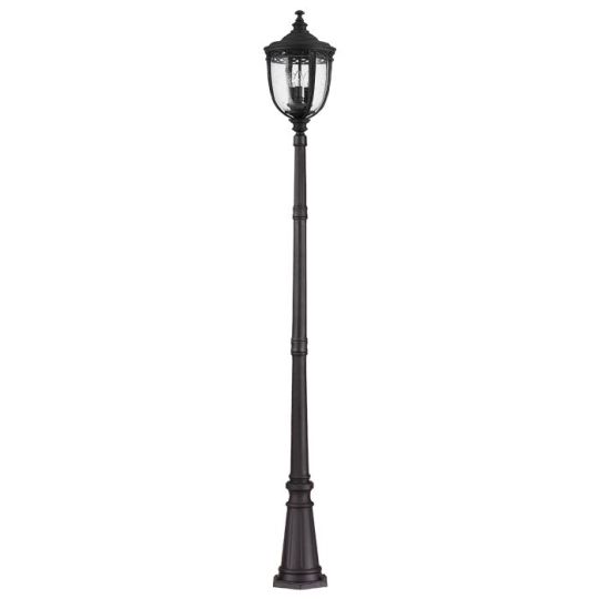 Feiss English Bridle 3 Light Large Lamp Post - Black