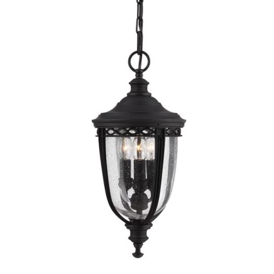 Feiss English Bridle 3 Light Medium Chain Lantern - Black
