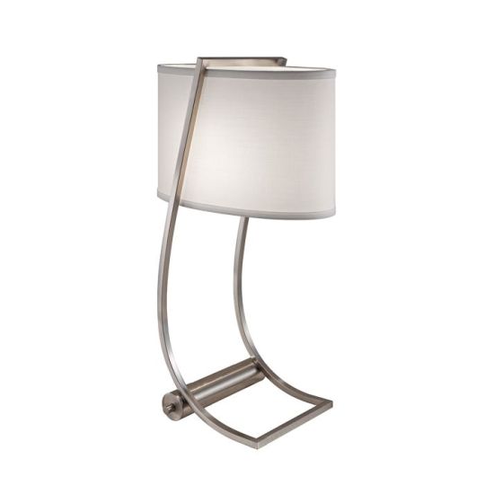Feiss Lex 1 Light Table Lamp - Brushed Steel