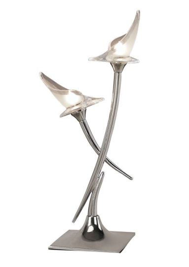 Mantra Flavia Table Lamp 2 Light G9 Polished Chrome