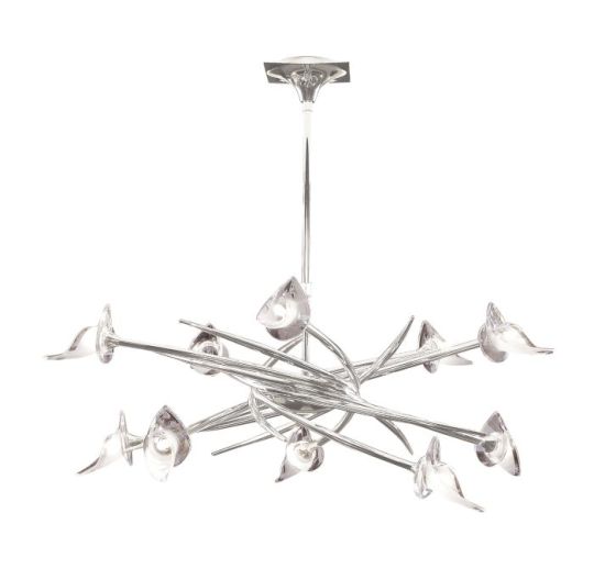 Mantra Flavia Pendant Up-Down Round 10 Light G9 Polished Chrome