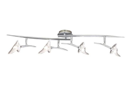 Mantra Flavia Linear Spot Light 4 Light G9 With Adjustable Heads Polished Chrome