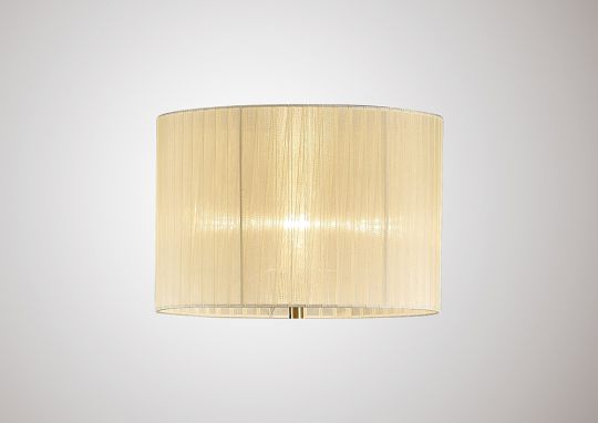 Diyas ILS31531 Florence Round Organza Shade Cream 380mm x 260mm Suitable For Floor Lamp