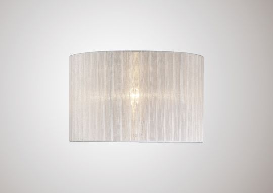 Diyas ILS31535 Florence Round Organza Shade White 380mm x 260mm Suitable For Floor Lamp