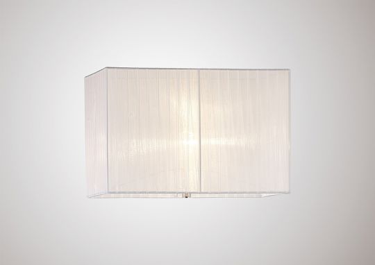 Diyas ILS31537 Florence Rectangle Organza Shade 400x210x260mm Cream White For Floor Lamp