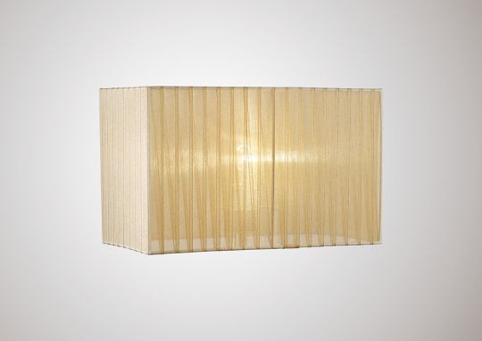 Diyas ILS31722 Florence Rectangle Organza Shade 380x190x230mm Soft Bronze For Table Lamp