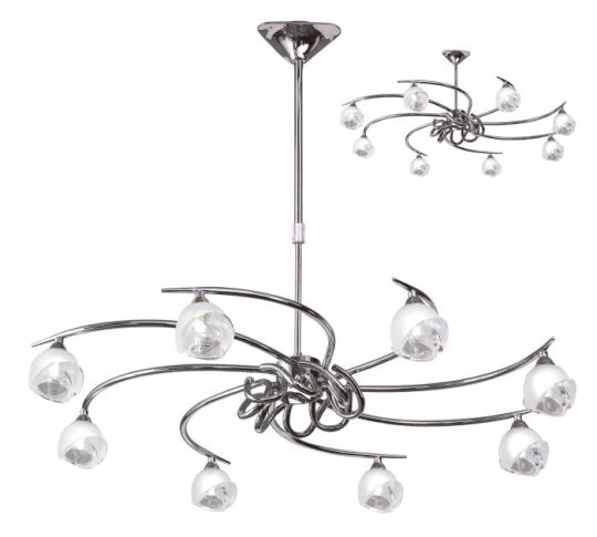 Mantra Fragma Telescopic 8 Light G9 Polished Chrome