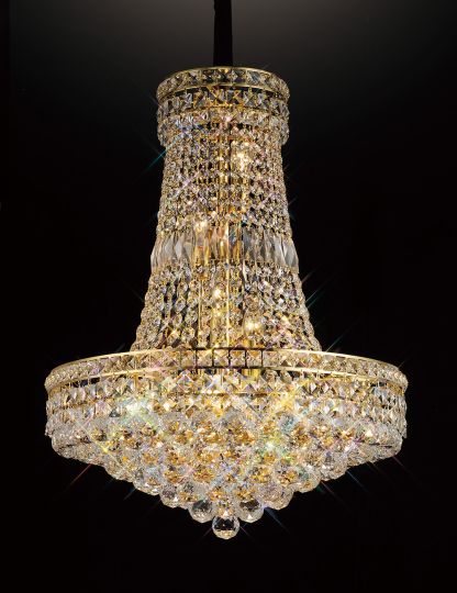 Diyas IL32090 Frances Pendant 14 Light French Gold/Crystal