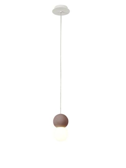 Mantra Galaxia Pendant Round 1 Light E27 White/Red Cement