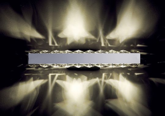 Diyas IL80032 Galaxy Horizontal Wall Lamp 3W LED 4000K Polished Chrome/Crystal