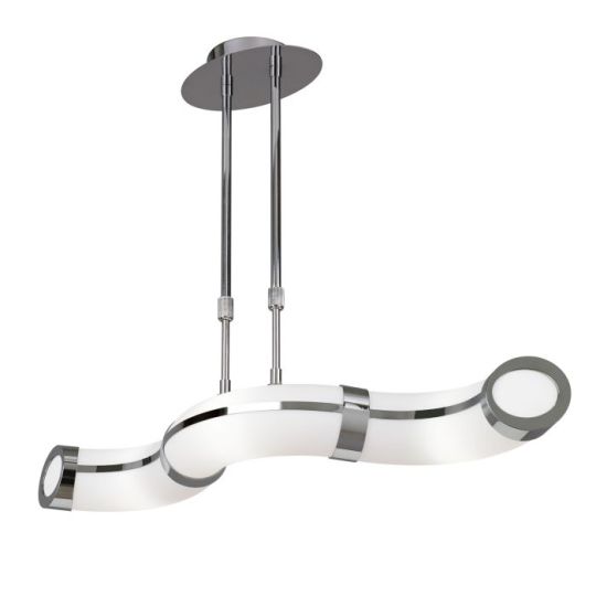 Mantra Guss Telescopic GU10 3 Light L1 SGU10 Bar Polished Chrome White Acrylic CFL Lamps INCLUDED