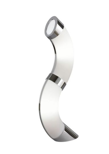 Mantra Guss Table Lamp GU10 2 Light L1/SGU10 Polished Chrome/White Acrylic CFL Lamps INCLUDED