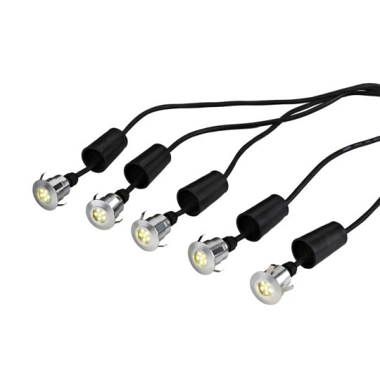 Garden Zone Derwent 5 X Deck/Garden Light With 6M Cable And 12V Transformer
