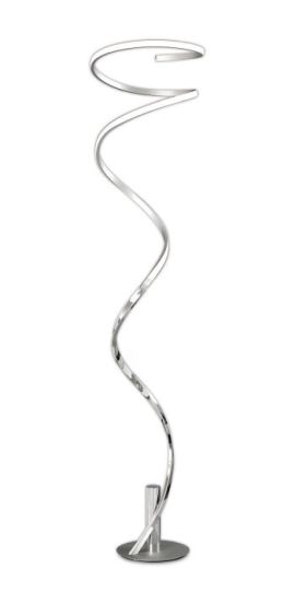Mantra Helix Floor Lamp 180cm 42W LED 3000K 3360lm Silver & Chrome 3yrs Warranty