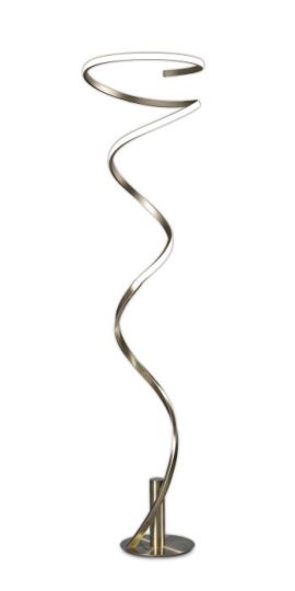 Mantra Helix Floor Lamp 180cm 42W LED 3000K 3360lm Antique Brass 3yrs Warranty