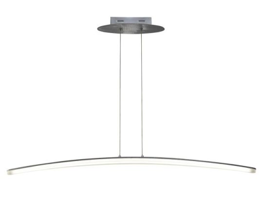 Mantra Hemisferic Linear Pendant 28W LED 110cm Bar 3000K 2520lm Satin Aluminium/Frosted Acrylic 3yrs Warranty