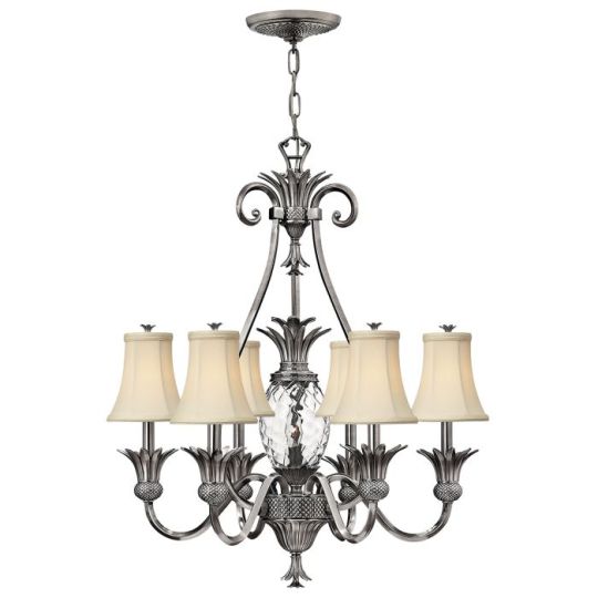 Hinkley Lighting Plantation 7 Light Chandelier - Polished Antique Nickel 