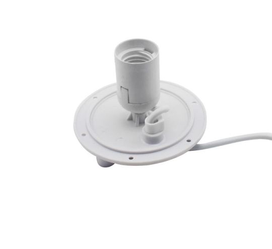Mantra E27 Plate 1 Light CFL Indoor With Switch White