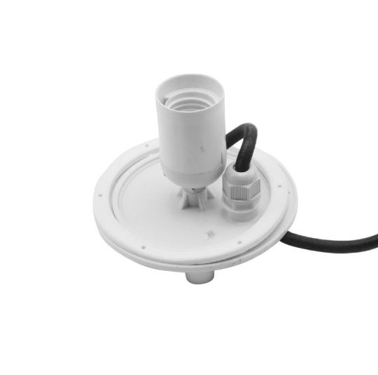 Mantra E27 Plate 1 Light Outdoor IP44 Supplied With 5M Cable White